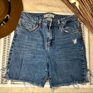 TOPSHOP  Jean Shorts High Waisted Cut offs